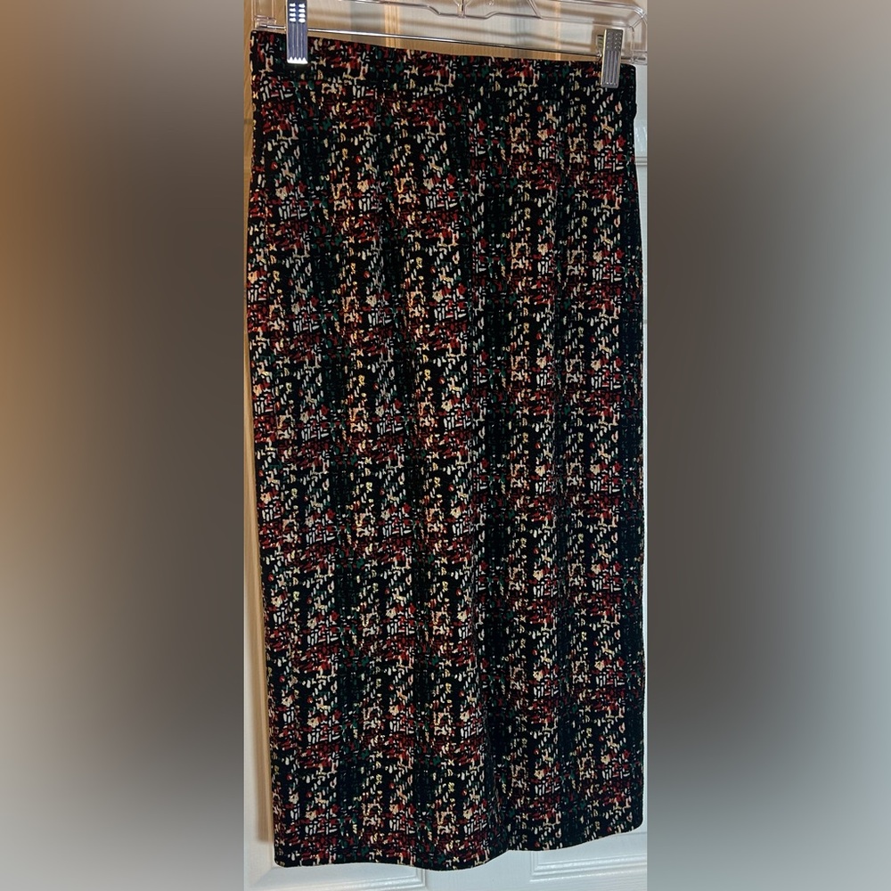 Everleigh - Fall - Gold Green Red - Long Pencil Tube Skirt